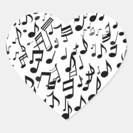 Decorate Everything with Musical Notes! Herz-Aufkleber