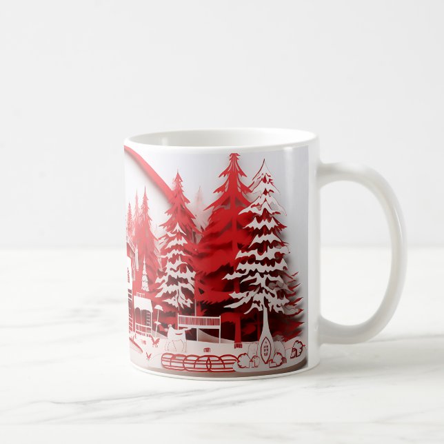 Decorated Christmas Landscape Mug Kaffeetasse (Rechts)