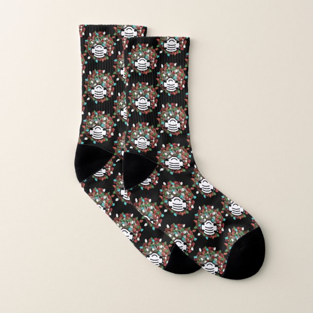 Decorated Covid-19 Pathogen Quarantine Christmas Socken (Paar)