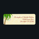 Decorated Palm Tree Christmas Beach Address<br><div class="desc">Dieses Weihnachtsadressen-Design zeichnet sich durch eine niedliche Palme mit Ornamenten und Lichtern dekoriert. Einige Grafiken von artwork&@delightful-doodles.com *</div>