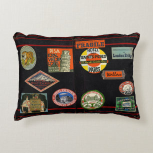 Décoratifs Coussins de couverture Rustique Revue de voyage Mo