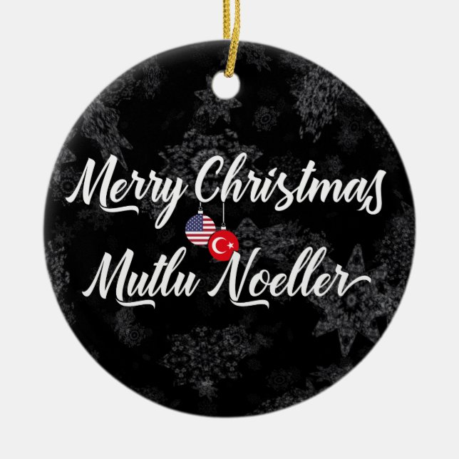Décoration bilingue américaine turque de vacances (Devant)
