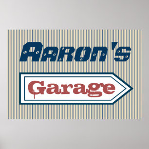 Décoration d'affiche d'art de panneau de garage pe