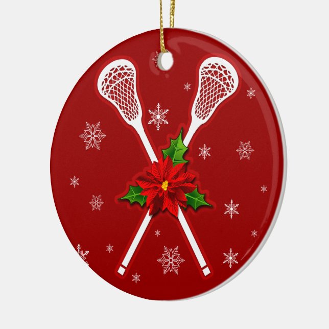 Décoration d'arbre de Noël de lacrosse (Gauche)
