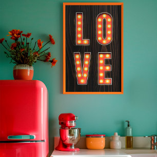Décoration d'art citation d'amour romantique en bo