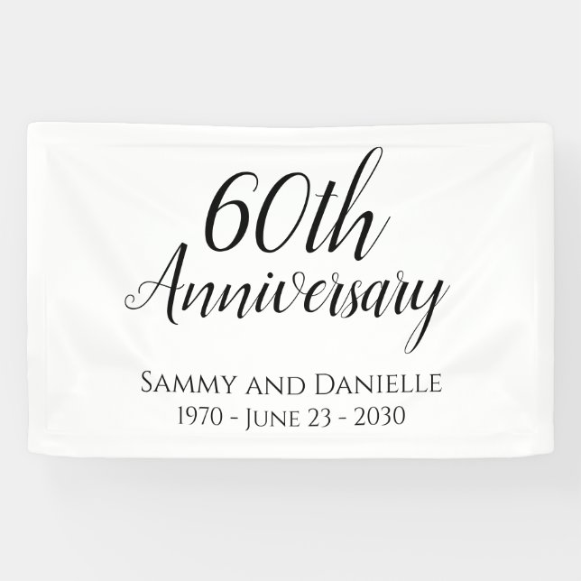 Décoration de bannière du 60e anniversaire (Horizontal)