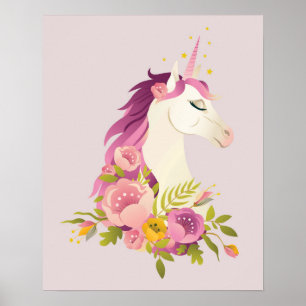 Décoration de chambre de bébé Licorne Rose