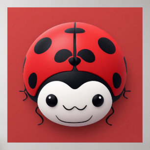 Décoration de fête de ladybug de dessin animé joye