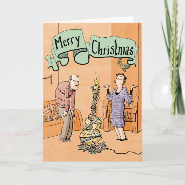 Décoration de guitare de carte de Noël (Devant)