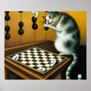 DÉCORATION DE JOUEUR D'ÉCHECS FANTASQUE VINTAGE
