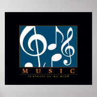 décoration de musique, note clef à trois