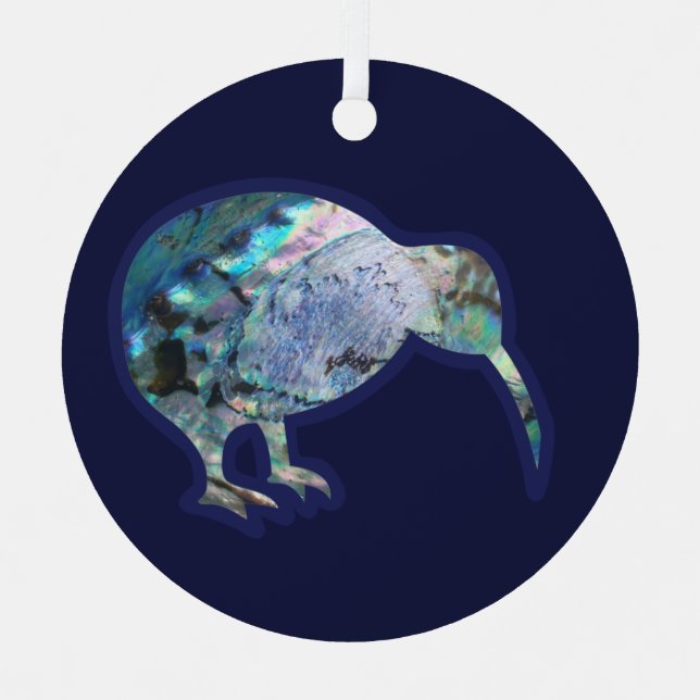 Décoration de Noël aux oiseaux Pāua Kiwi (Recto)
