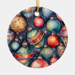 Décoration de Noël d'art de vacances à l'aquarelle