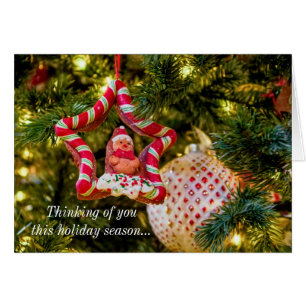 Décoration de Noël en pain d'épices Carte de pensé