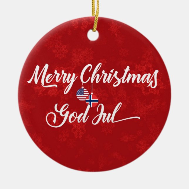 Décoration de vacances bilingue norvégienne (Devant)