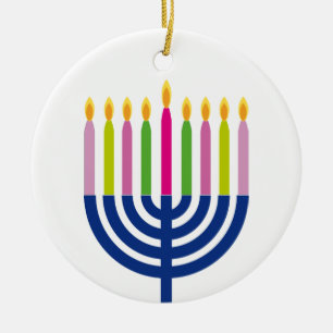 Décoration de vacances du menorah de l'ornement