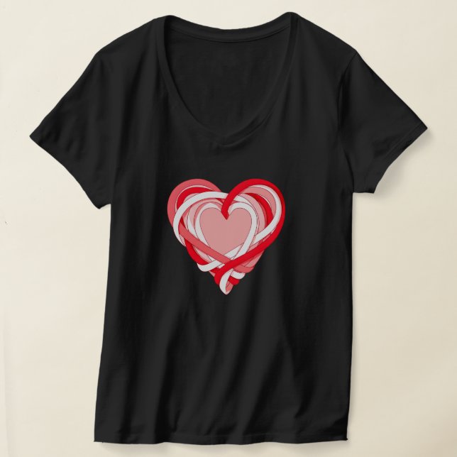 décoration des t-shirts de coeur de valentine (Poser)