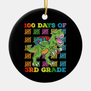 Décoration En Céramique 100 Jours De 3E Année T Rex Dinosaur School