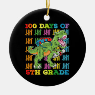 Décoration En Céramique 100 Jours De 5E Année T Rex Dinosaur School