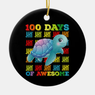 Décoration En Céramique 100 jours de tortue géniale 100e jour d'école