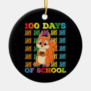Décoration En Céramique 100 Jours D'Écureuil Scolaire Enseignant