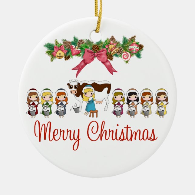 Décoration En Céramique 12 Jours de Noël (Devant)