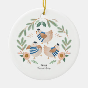 Décoration En Céramique 12 Jours de Noël Fêtes Poules traditionnelles