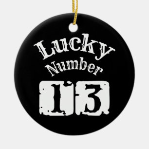 Décoration En Céramique 13 - Lucky Number 13 Luck