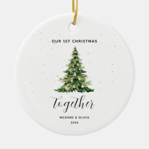 Décoration En Céramique 1er Noël personnalisé Ensemble Couple Cadeau