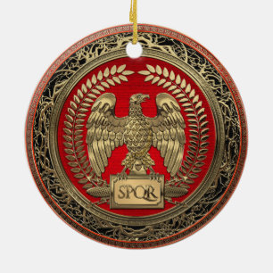 Décoration En Céramique [200] Aigle impérial romain d'or