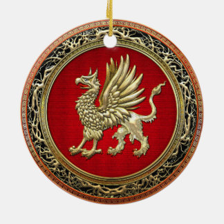 Décoration En Céramique [200] Griffon sacré d'or