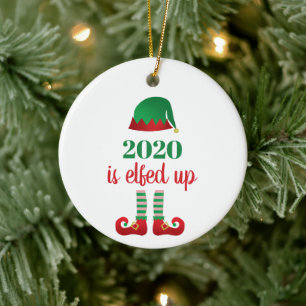 Décoration En Céramique 2020, c'est un Noël drôle qui dit vert