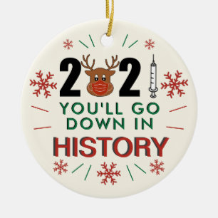 Décoration En Céramique 2021 Youll Go Down in History Funny Christmas Tree