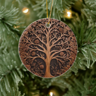 Décoration En Céramique 3D Warah Tree Wood Print,