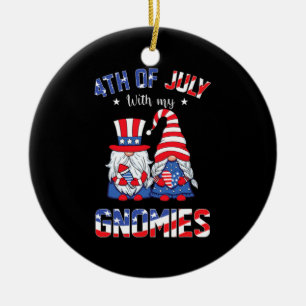 Décoration En Céramique 4 juillet Avec Mes Gnomies Patriotique Gnome