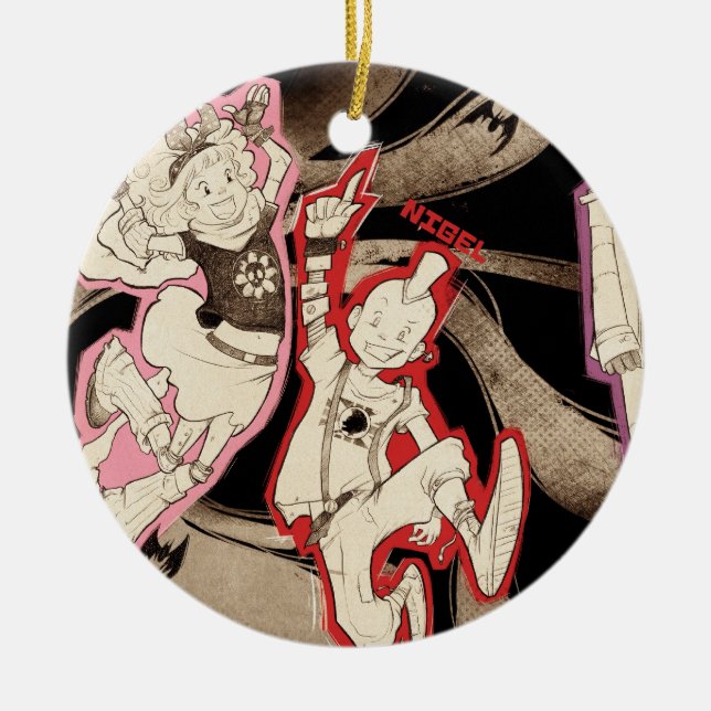 Décoration En Céramique 4 petits monstres - groupe (Devant)