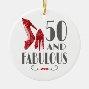 Décoration En Céramique 50th Birthday Gift Im 50 And Fabulous Gift