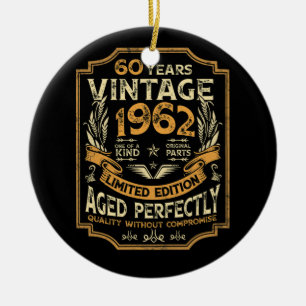 Décoration En Céramique 60 ans Vintage 1962 60e anniversaire