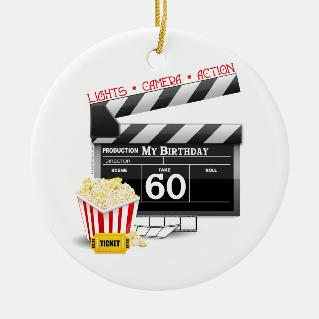 Décoration En Céramique 60e anniversaire Movie Thème (Devant)