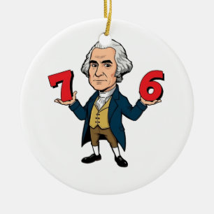 Décoration En Céramique 67 George Washington 7-6 Six Seven Mème 67