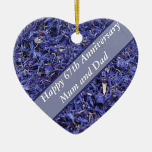 Décoration En Céramique 67e anniversaire modifiable