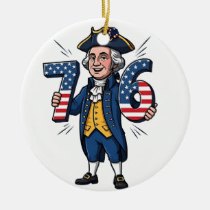 Décoration En Céramique 6-7 7-6 George Washington Six Sept Mèmes 67 Tendan