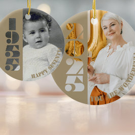 Décoration En Céramique 70e anniversaire cadeau Né en 1955 aujourd'hui Orn