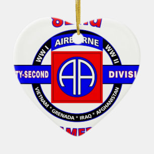 DÉCORATION EN CÉRAMIQUE 82E DIVISION AÉRIENNE "TOUS AMÉRICAINS"