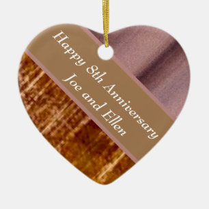 Décoration En Céramique 8e anniversaire, bronze et poterie