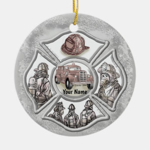 Décoration En Céramique A Firefighter Maltese Cross custom