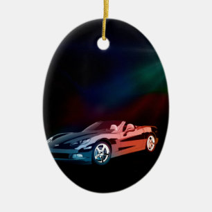 Décoration En Céramique A obtenu D'AIMER la Corvette