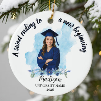 Décoration En Céramique A Sweet Ending to a New Beginning Graduation Gift