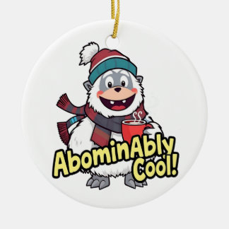 Décoration En Céramique Abominablement Cool Winter Yeti Design