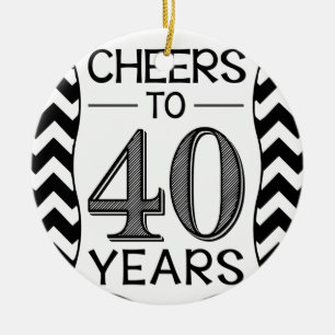 Décoration En Céramique Acclamations à 40 ans